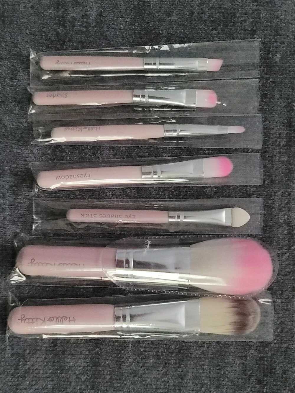 New Pink Makeup Brush Set for Women - 8-Piece Face & Eye Brushes